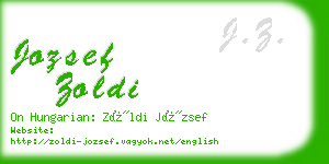 jozsef zoldi business card